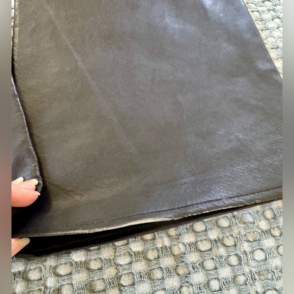 Vintage Y2K Harley Davidson Wonens Black 100% Leather Riding Pants Sz 8 - Picture 13 of 13